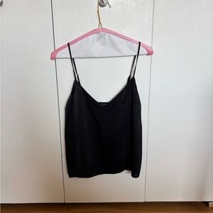 Brandy Melville Black Satin-Look Cami Top